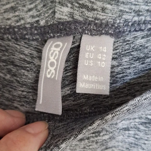New NWOT Asos Gray Heather Leggings Size 10 - Picture 2 of 5